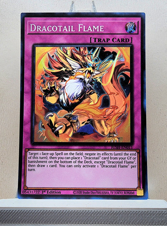 Yugioh! 1x Dracotail Flame (JUSH - Super Rare) 1st Edition