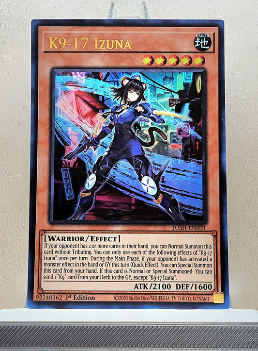 Yugioh! 1x K9-17 Izuna (JUSH - Ultra Rare) 1st Edition
