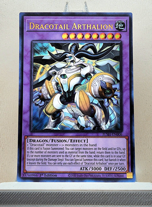 Yugioh! 1x Dracotail Arthalion (JUSH - Ultra Rare) 1st Edition