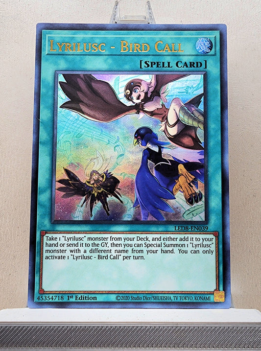 Yugioh! 1x Lyrilusc - Bird Call (LED8 - Ultra Rare) 1st Edition