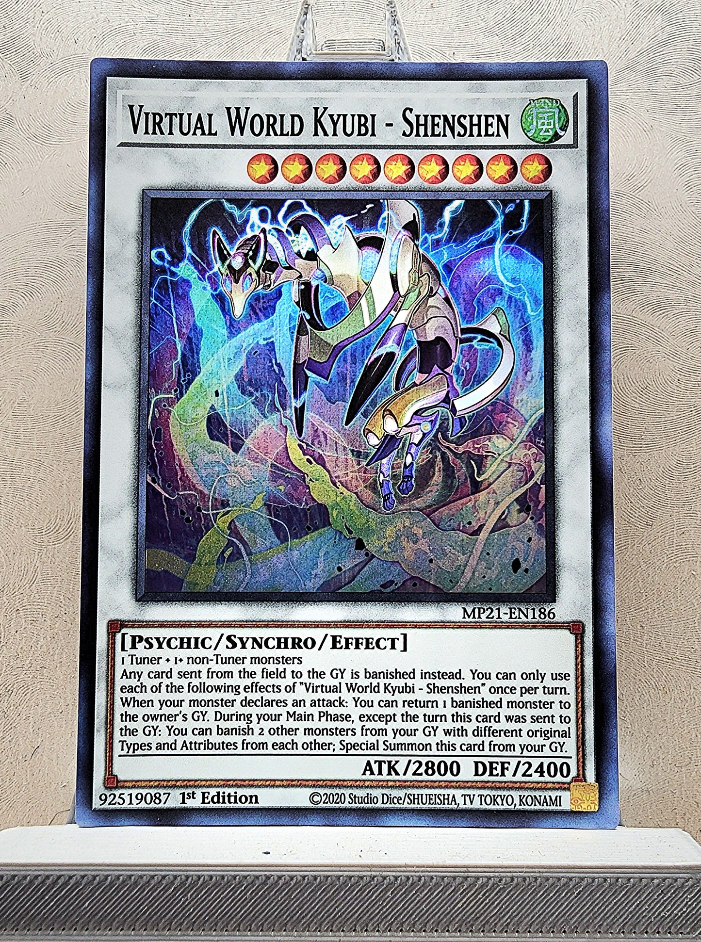 Yugioh! 1x Virtual World Kyubi - Shenshen (MP21 - Super Rare) 1st Edition