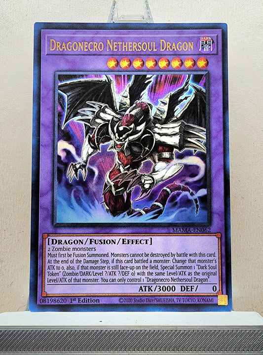 Yugioh! 1x Dragonecro Nethersoul Dragon (MAMA - Ultra Rare) 1st Edition