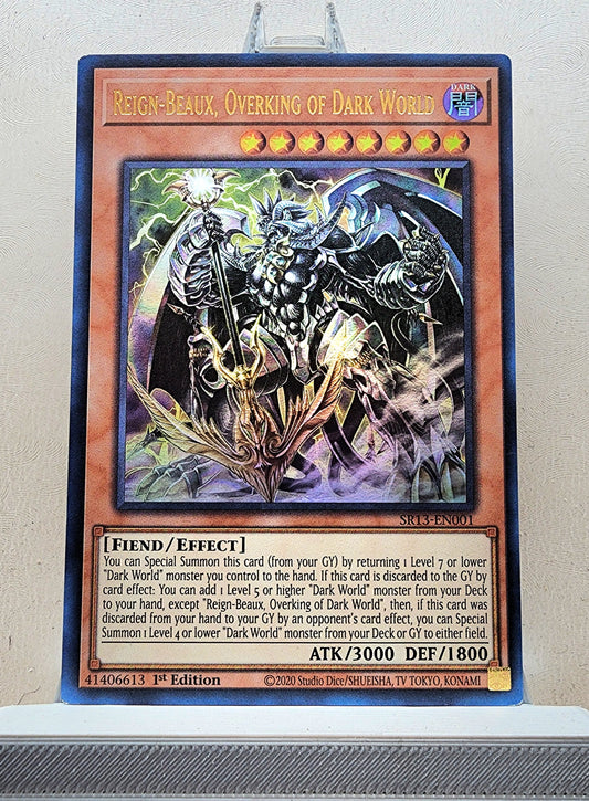 Yugioh! 1x Reign-Beaux, Overking of Dark World (SR13 - Ultra Rare) 1st Edition