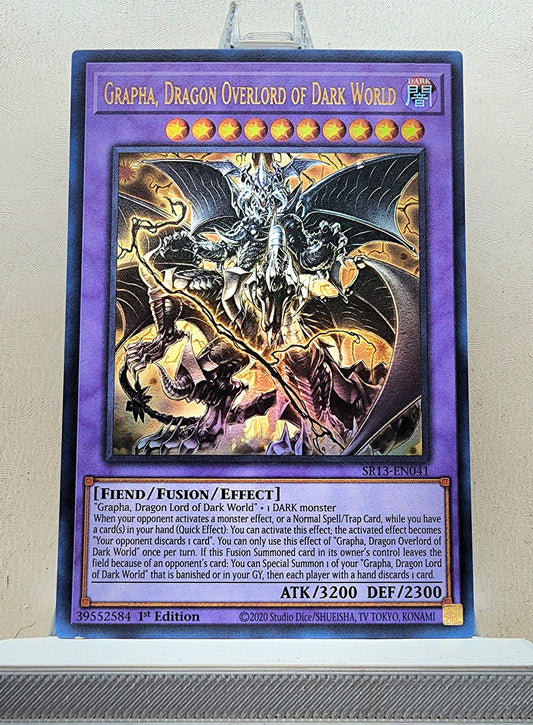 Yugioh! 1x Grapha, Dragon Overlord of Dark World (SR13 - Ultra Rare) 1st Edition