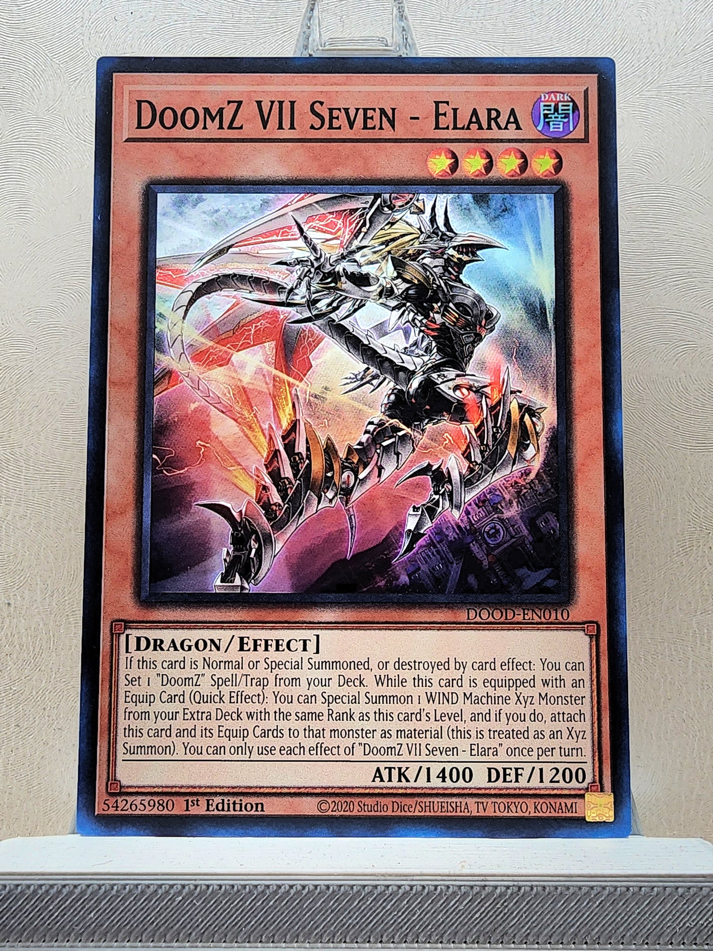 Yugioh! 1x DoomZ VII Seven - Elara (DOOD - Super Rare) 1st Edition