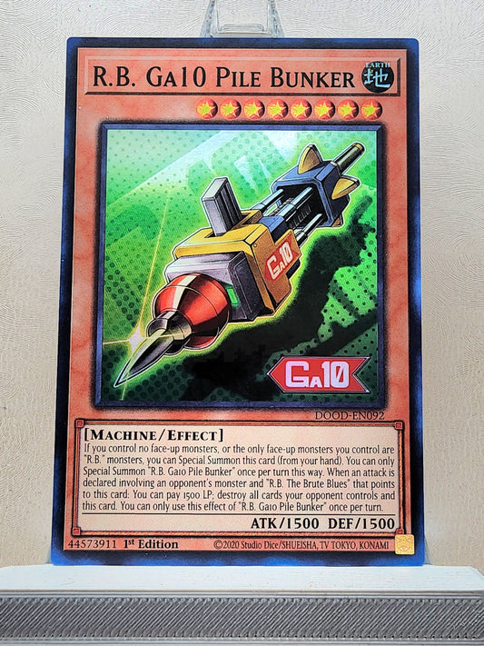 Yugioh! 1x R.B. Ga10 Pile Bunker (DOOD - Super Rare) 1st Edition