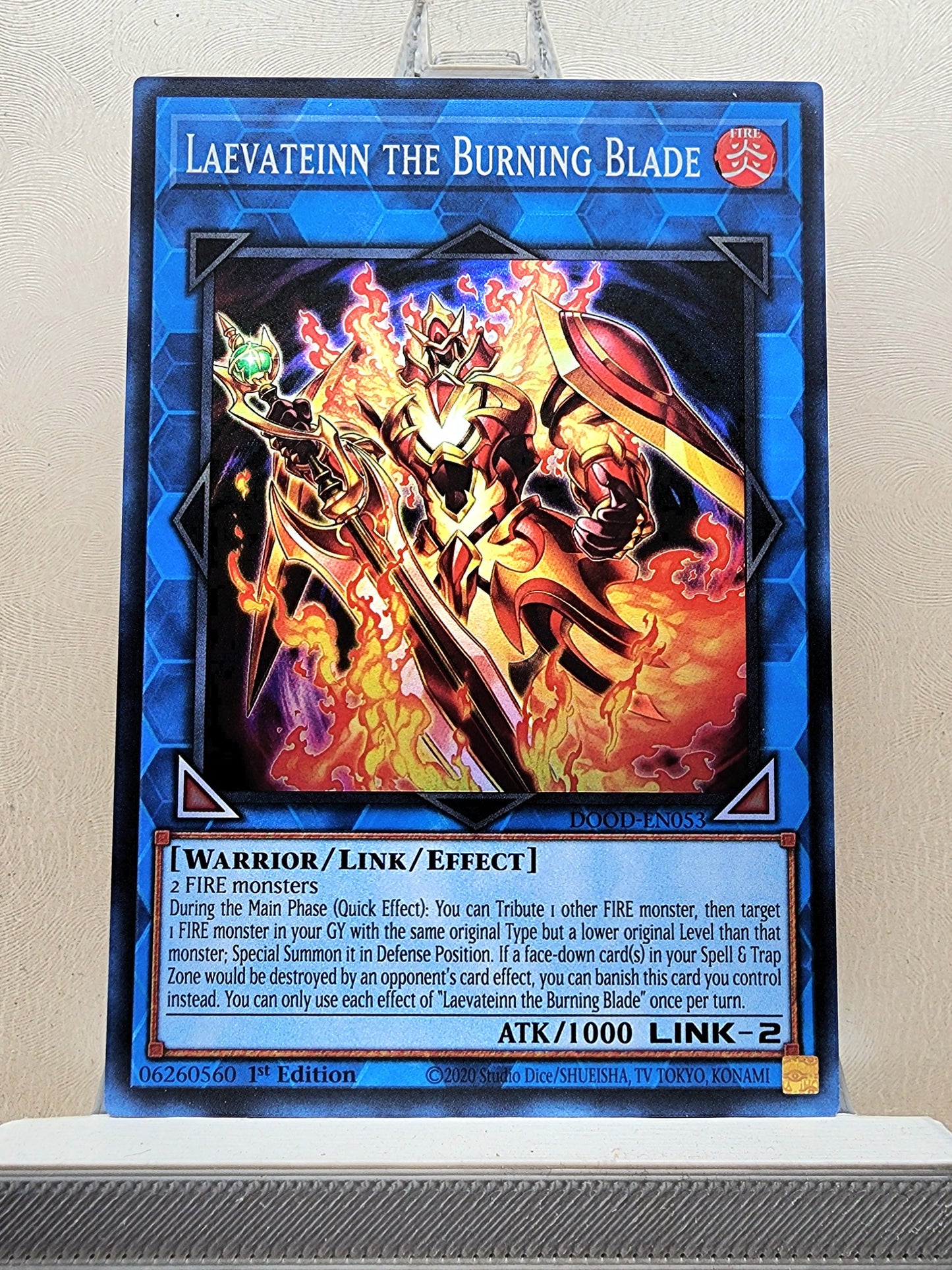 Yugioh! 1x Laevateinn the Burning Blade (DOOD - Super Rare) 1st Edition