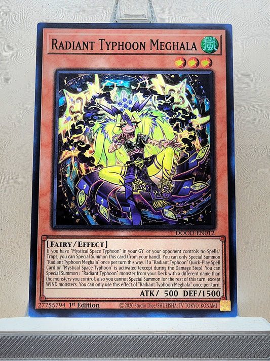 Yugioh! 1x Radiant Typhoon Meghala (DOOD - Super Rare) 1st Edition