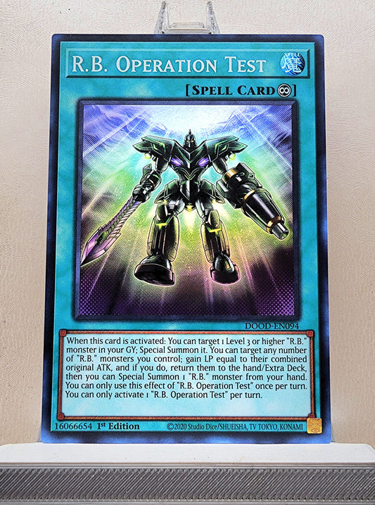 Yugioh! 1x R.B. Operation Test (DOOD - Super Rare) 1st Edition