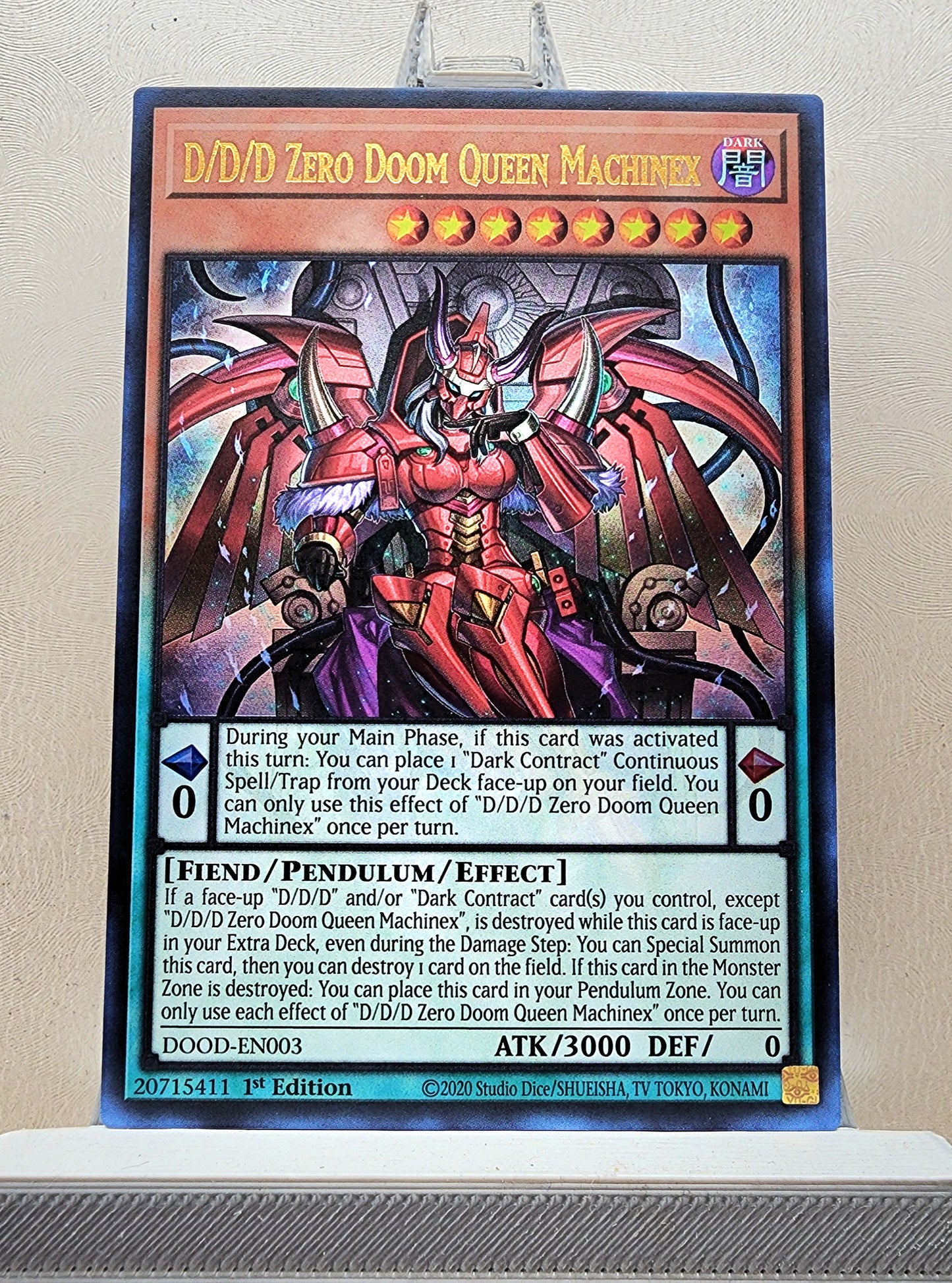 Yugioh! 1x D/D/D Zero Doom Queen Machinex (DOOD - Ultra Rare) 1st Edition