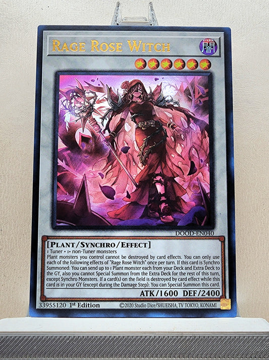 Yugioh! 1x Rage Rose Witch (DOOD - Ultra Rare) 1st Edition