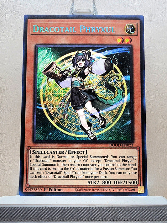 Yugioh! 1x Dracotail Phryxul (DOOD - Secret Rare) 1st Edition