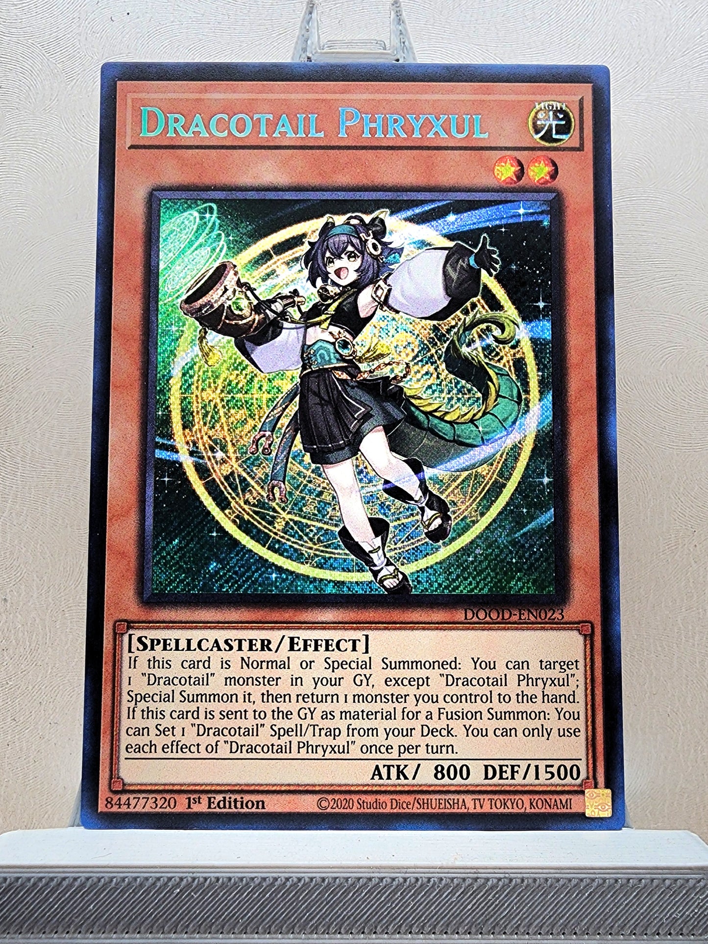 Yugioh! 1x Dracotail Phryxul (DOOD - Secret Rare) 1st Edition