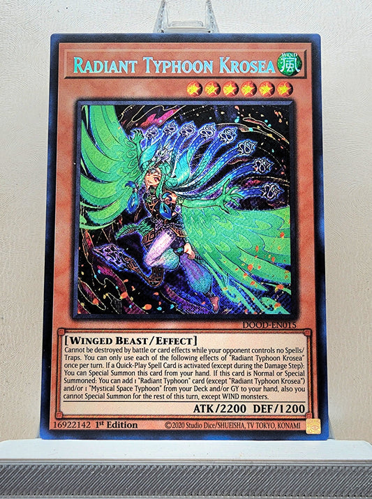 Yugioh! 1x Radiant Typhoon Krosea (DOOD - Secret Rare) 1st Edition