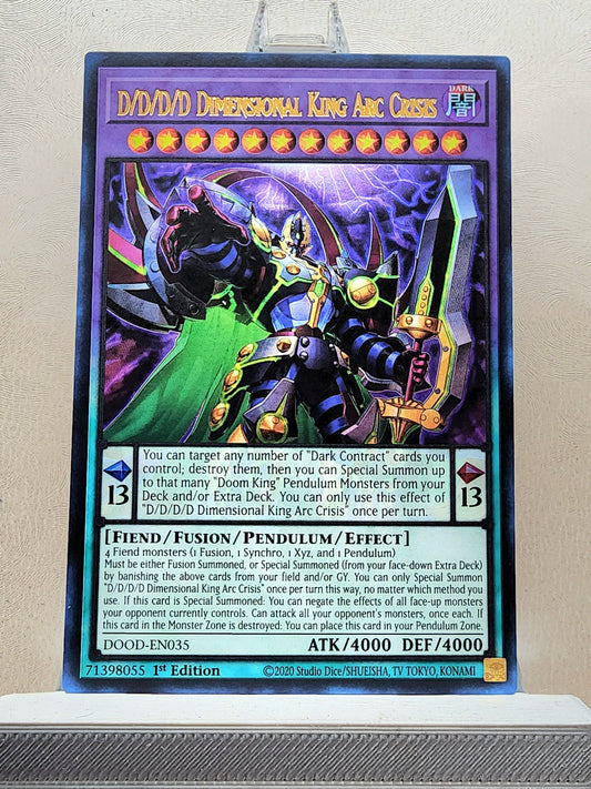 Yugioh! 1x D/D/D/D Dimensional King Arc Crisis (DOOD - Ultra Rare) 1st Edition