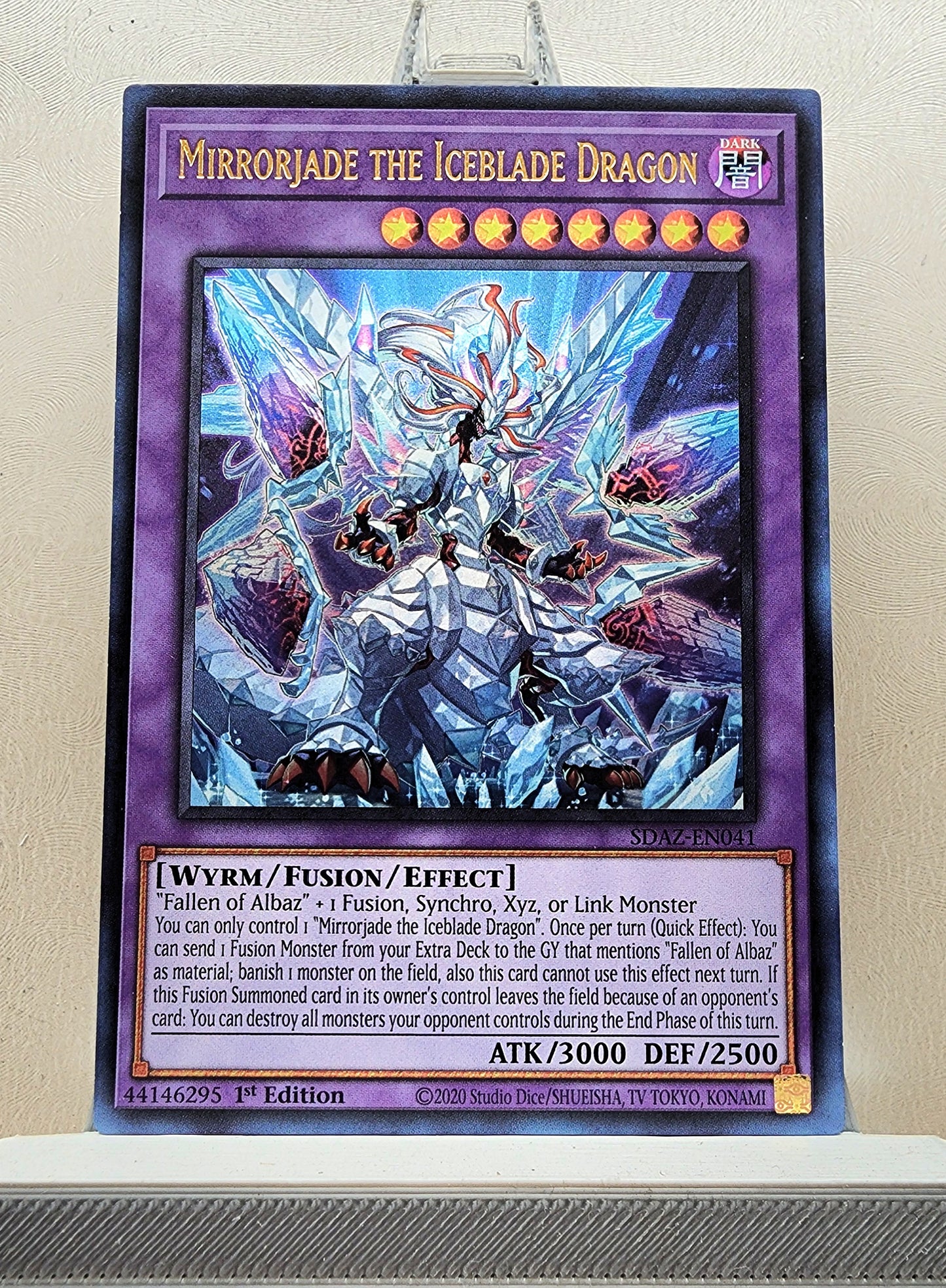Yugioh! 1x Mirrorjade the Iceblade Dragon (SDAZ - Ultra Rare) 1st Edition