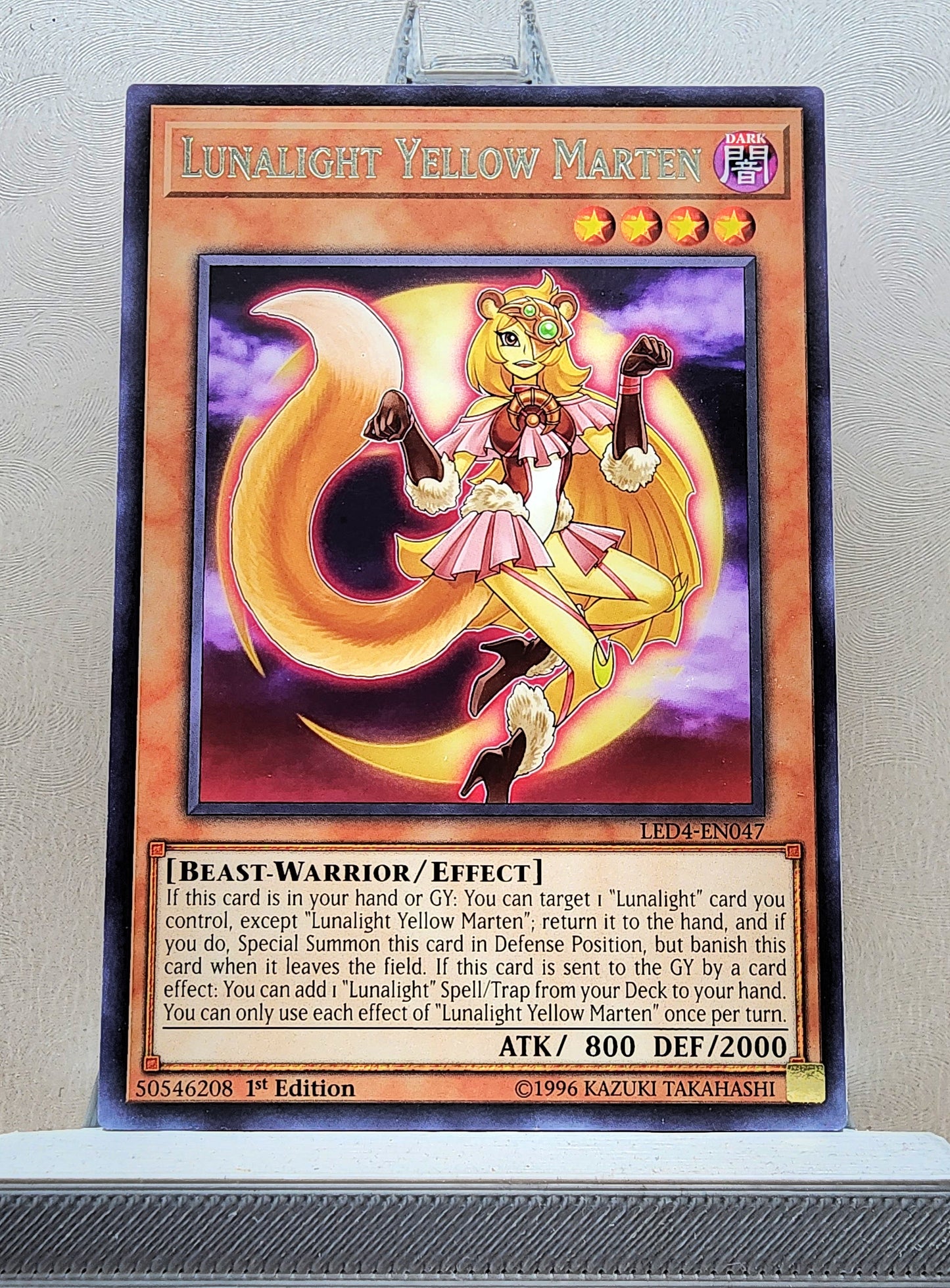 Yugioh! 1x Lunalight Yellow Marten (LED4 - Rare) 1st Edition