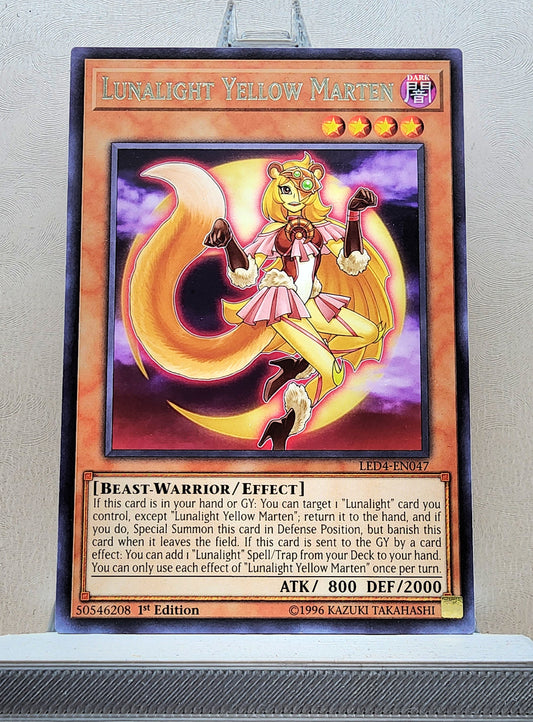 Yugioh! 1x Lunalight Yellow Marten (LED4 - Rare) 1st Edition