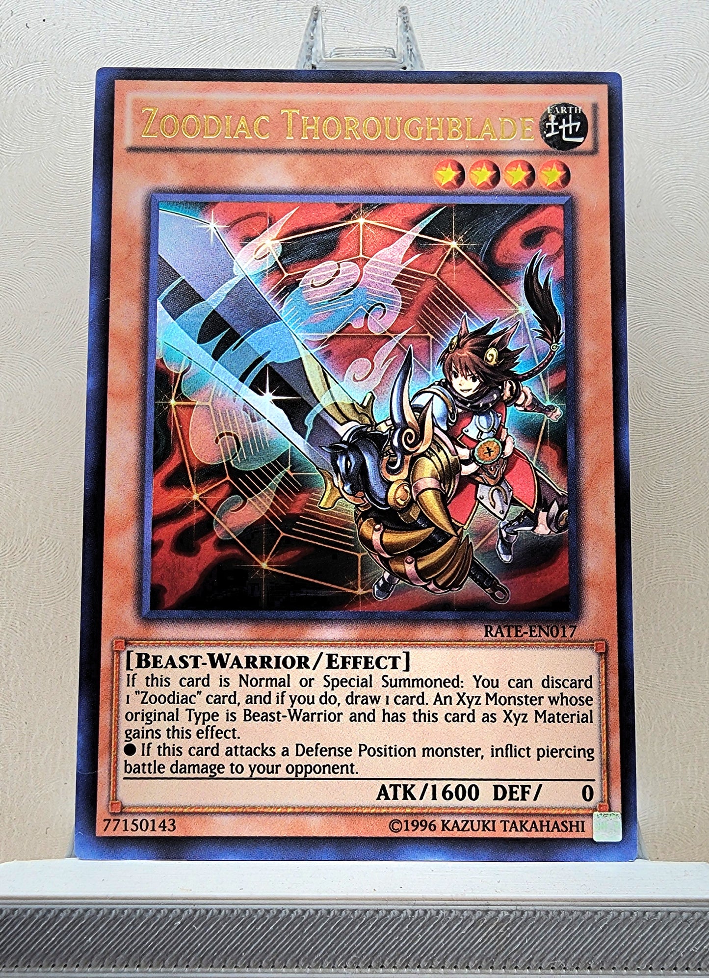 Yugioh! 1x Zoodiac Thoroughblade (RATE - Ultra Rare) 1st/Unli Edition
