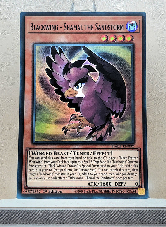 Yugioh! 1x Blackwing - Shamal the Sandstorm (DABL - Super Rare) 1st Edition