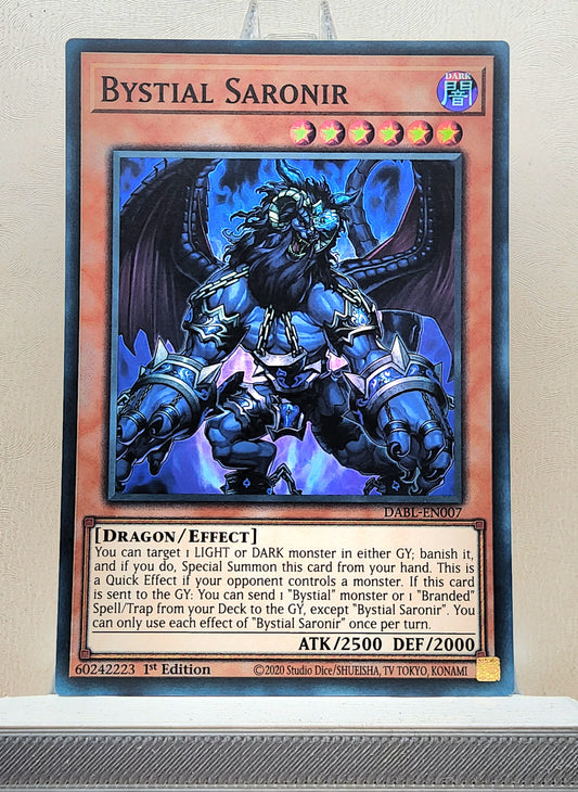Yugioh! 1x Bystial Saronir (DABL - Super Rare) 1st Edition