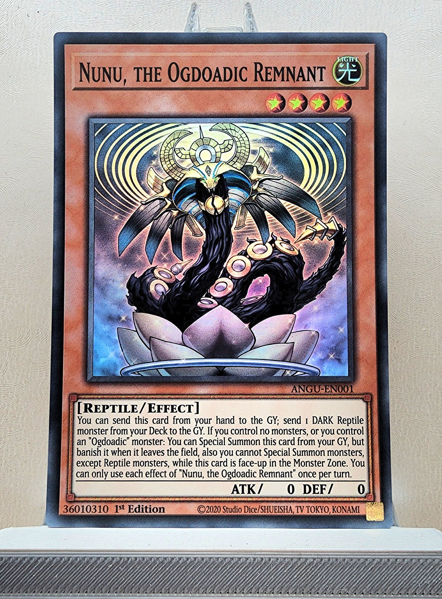 Yugioh! 1x Nunu, The Ogdoadic Remnant (ANGU - Super Rare) 1st Edition