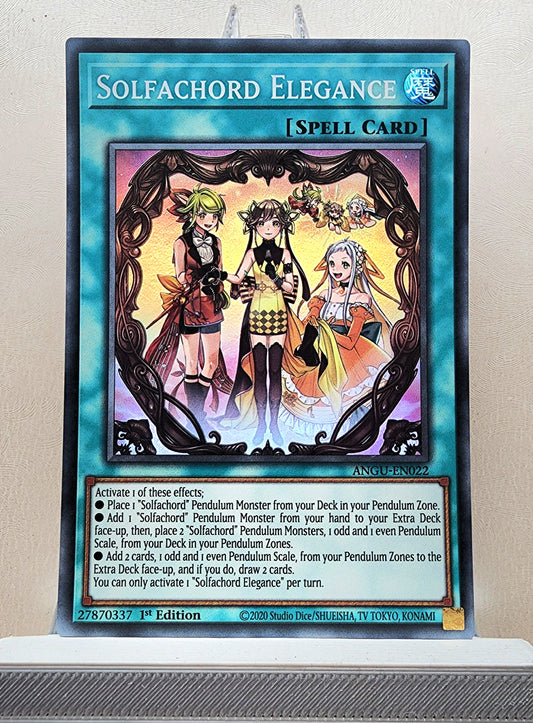 Yugioh! 1x Solfachord Elegance (ANGU - Super Rare) 1st Edition