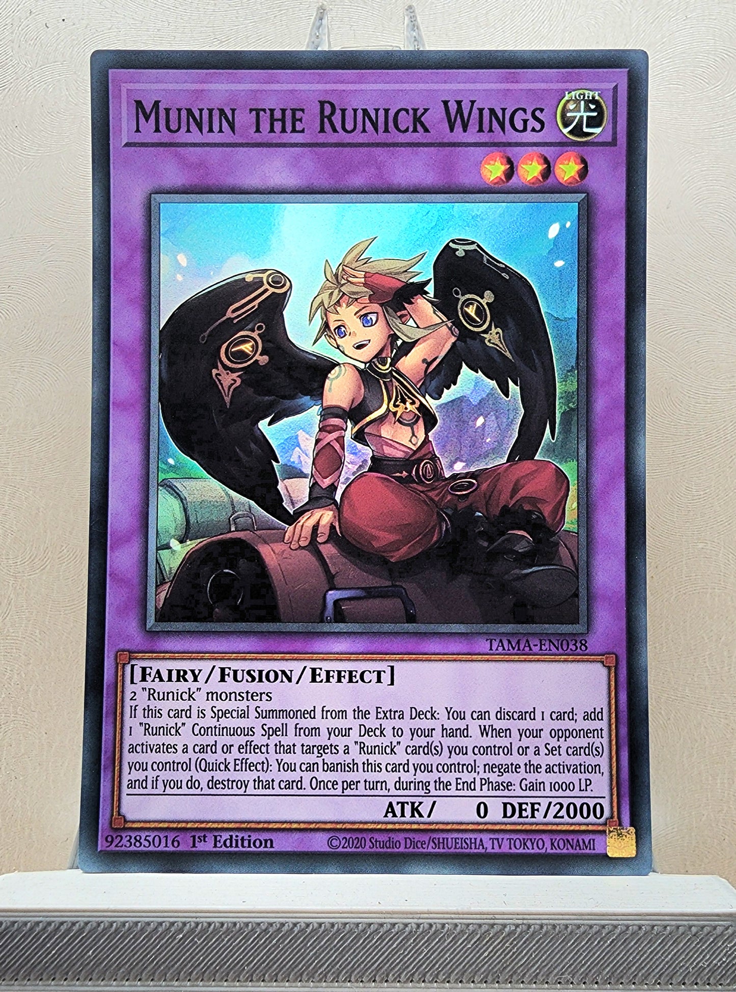 Yugioh! 1x Munin the Runick Wings (TAMA - Super Rare) 1st Edition