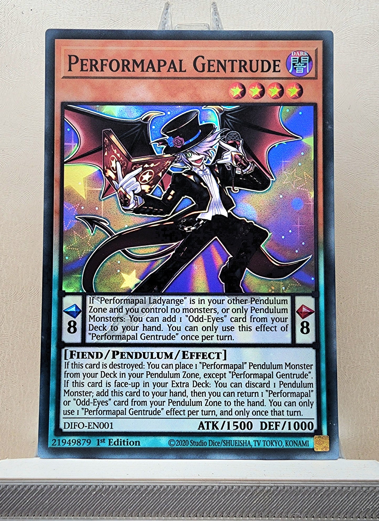 Yugioh! 1x Performapal Gentrude (DIFO - Super Rare) 1st Edition