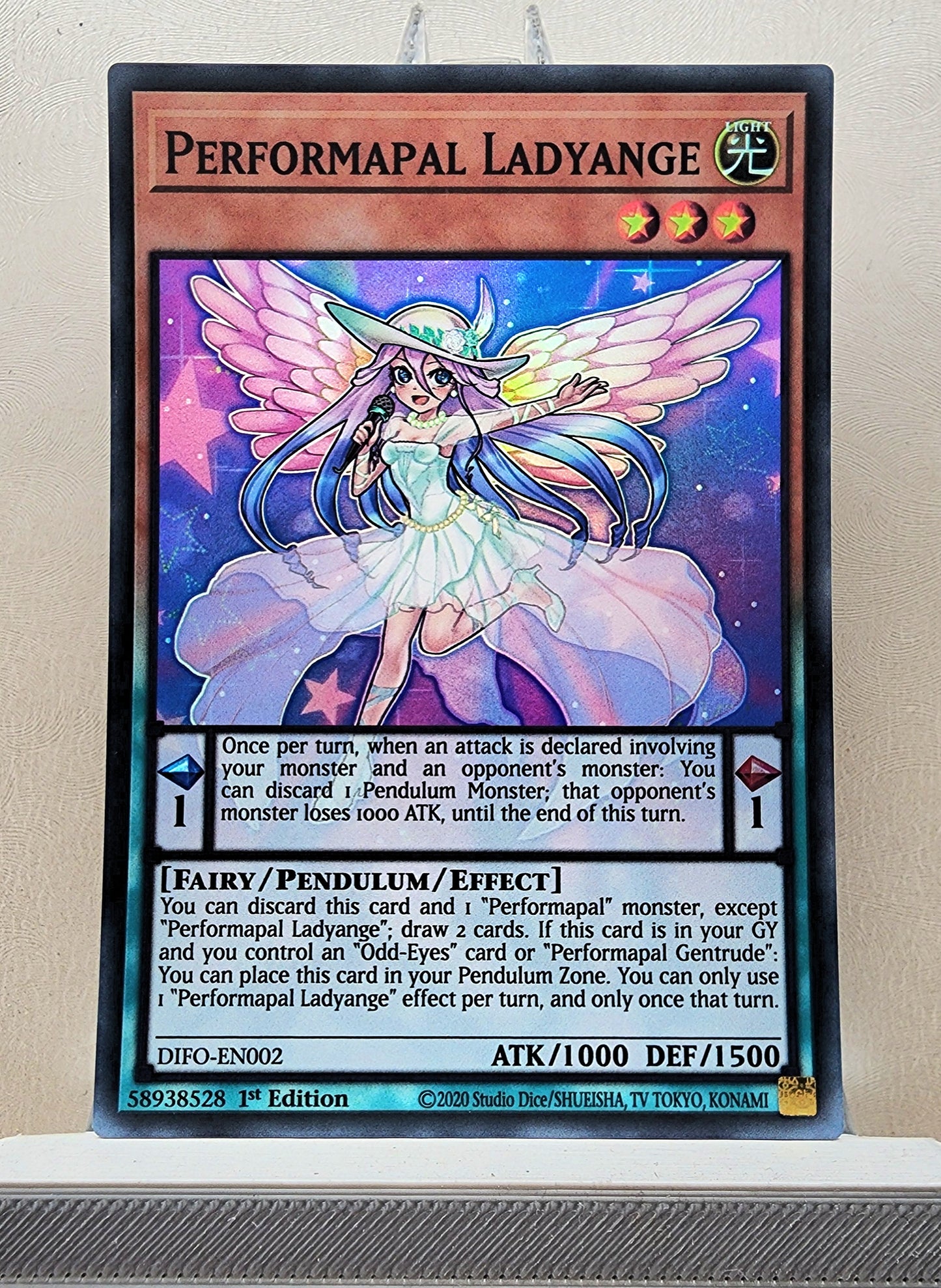 Yugioh! 1x Performapal Ladyange (DIFO - Super Rare) 1st Edition