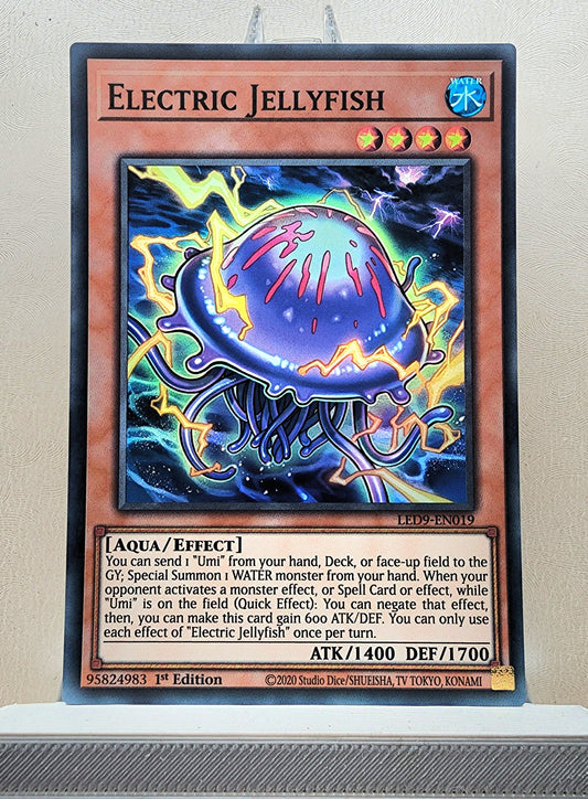 Yugioh! 1x Electric Jellyfish (LED9 - Super Rare) 1st Edition