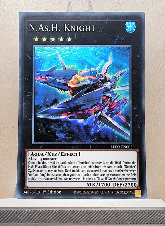 Yugioh! 1x N.As.H. Knight (LED9 - Super Rare) 1st Edition