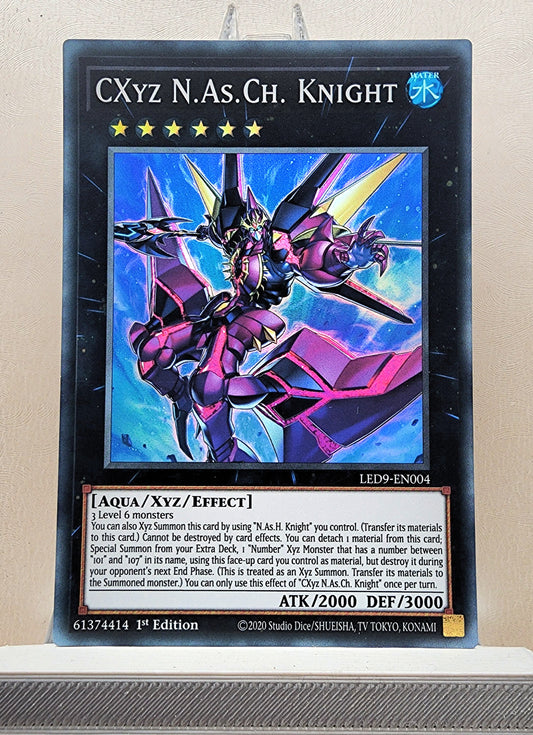 Yugioh! 1x CXyz N.As.Ch. Knight (LED9 - Super Rare) 1st Edition