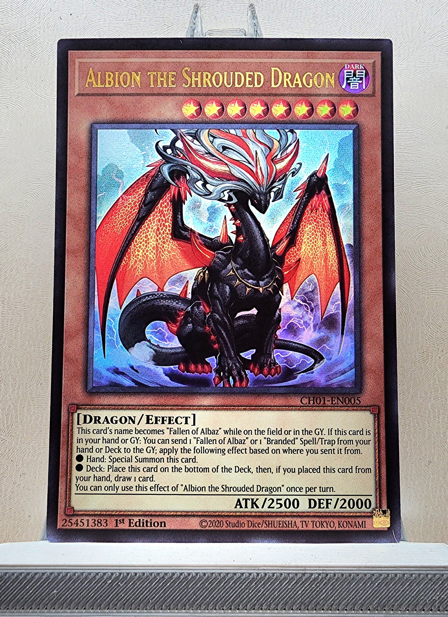 Yugioh! 1x Albion the Shrouded Dragon (CH01 - Ultra Rare) 1st Edition