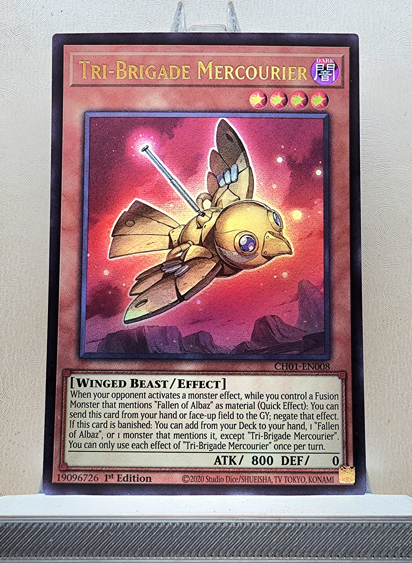 Yugioh! 1x Tri-Brigade Mercourier (CH01 - Ultra Rare) 1st Edition