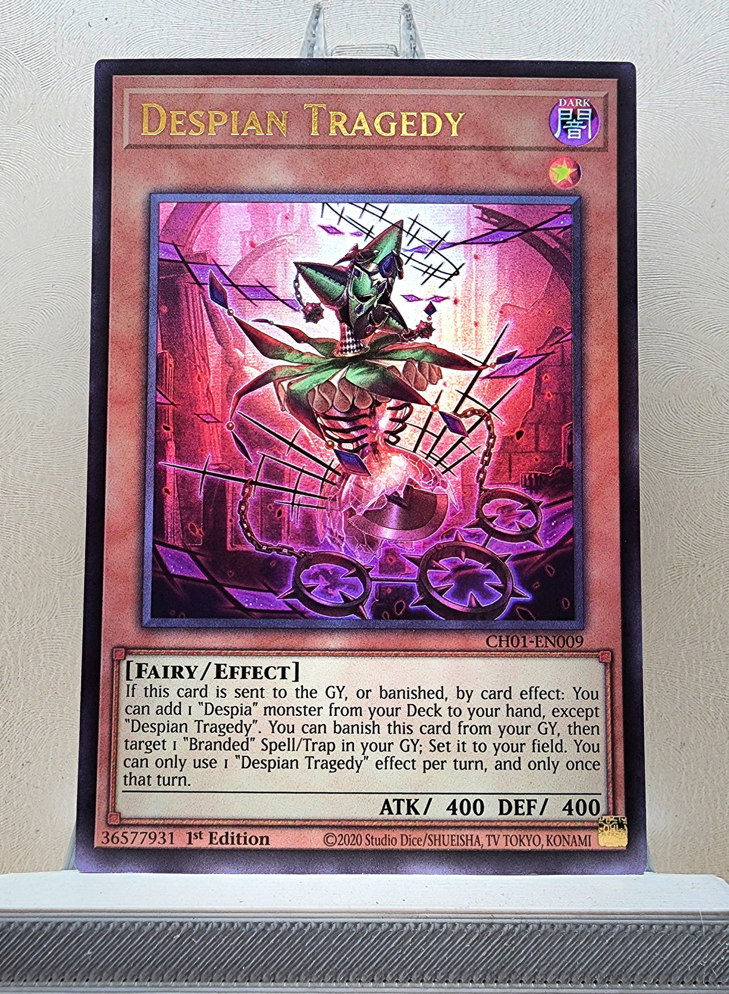 Yugioh! 1x Despian Tragedy (CH01 - Ultra Rare) 1st Edition