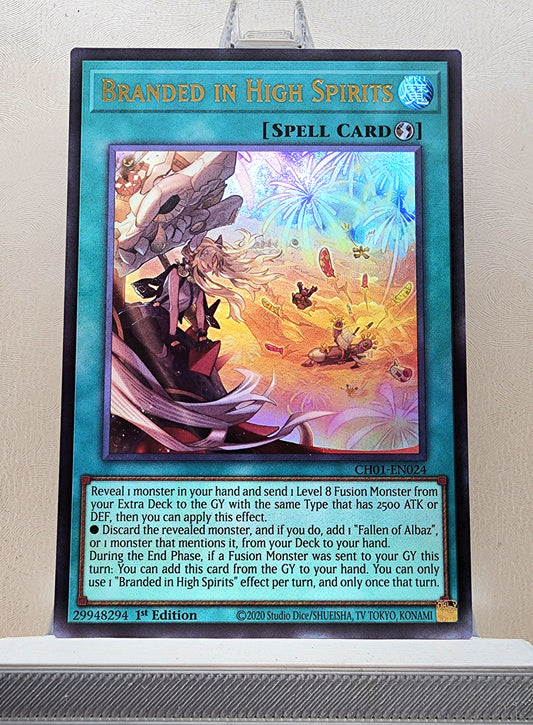 Yugioh! 1x Branded in High Spirits (CH01 - Ultra Rare) 1st Edition