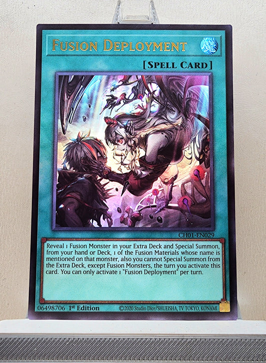 Yugioh! 1x Fusion Deployment New Art (CH01 - Ultra Rare) 1st Edition