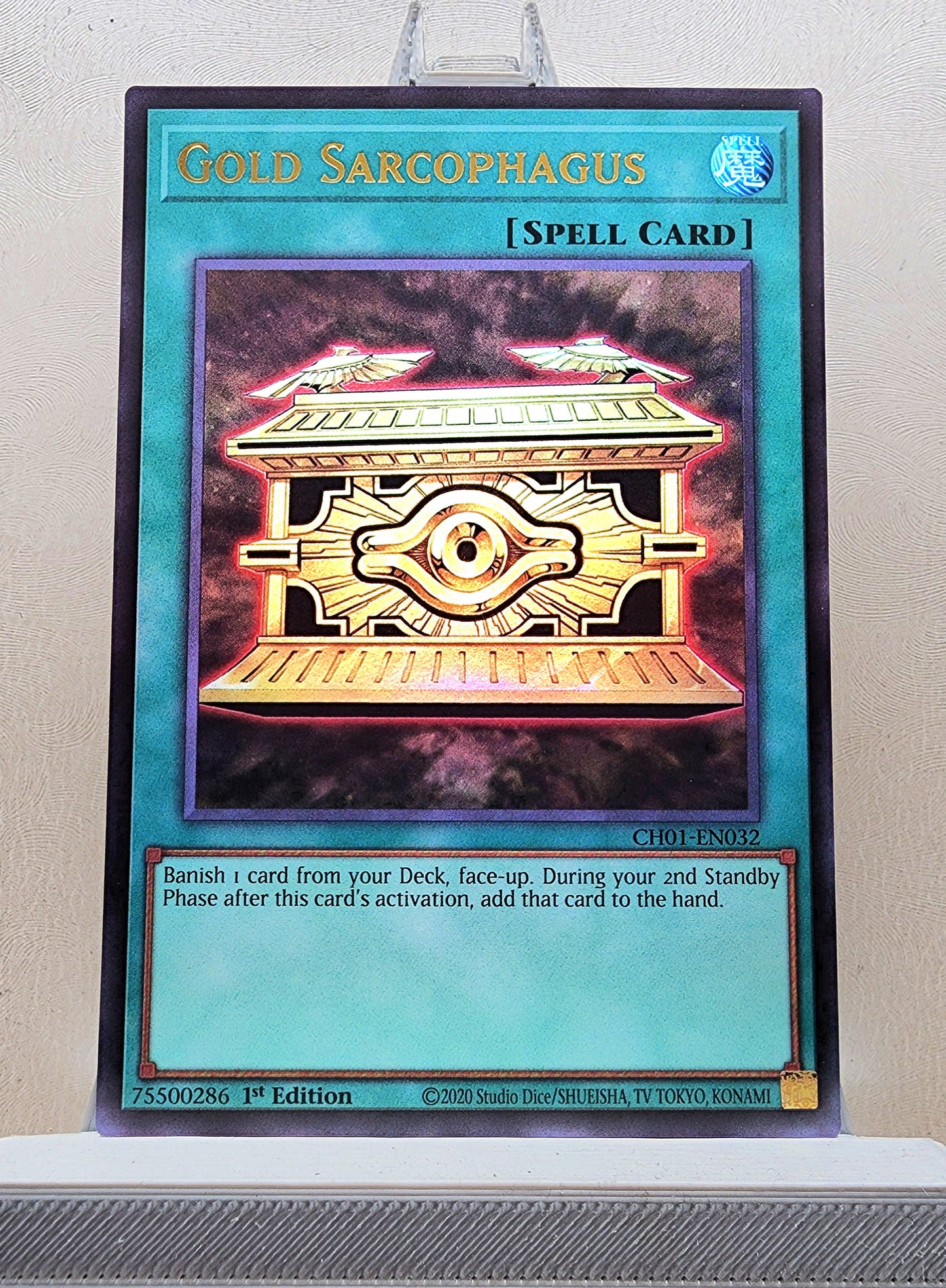 Yugioh! 1x Gold Sarcophagus (CH01 - Ultra Rare) 1st Edition
