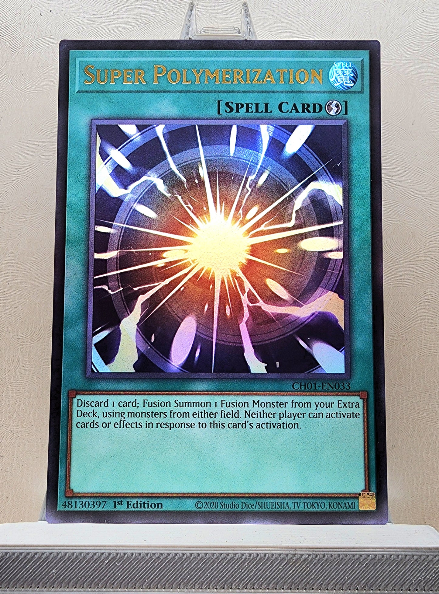 Yugioh! 1x Super Polymerization (CH01 - Ultra Rare) 1st Edition