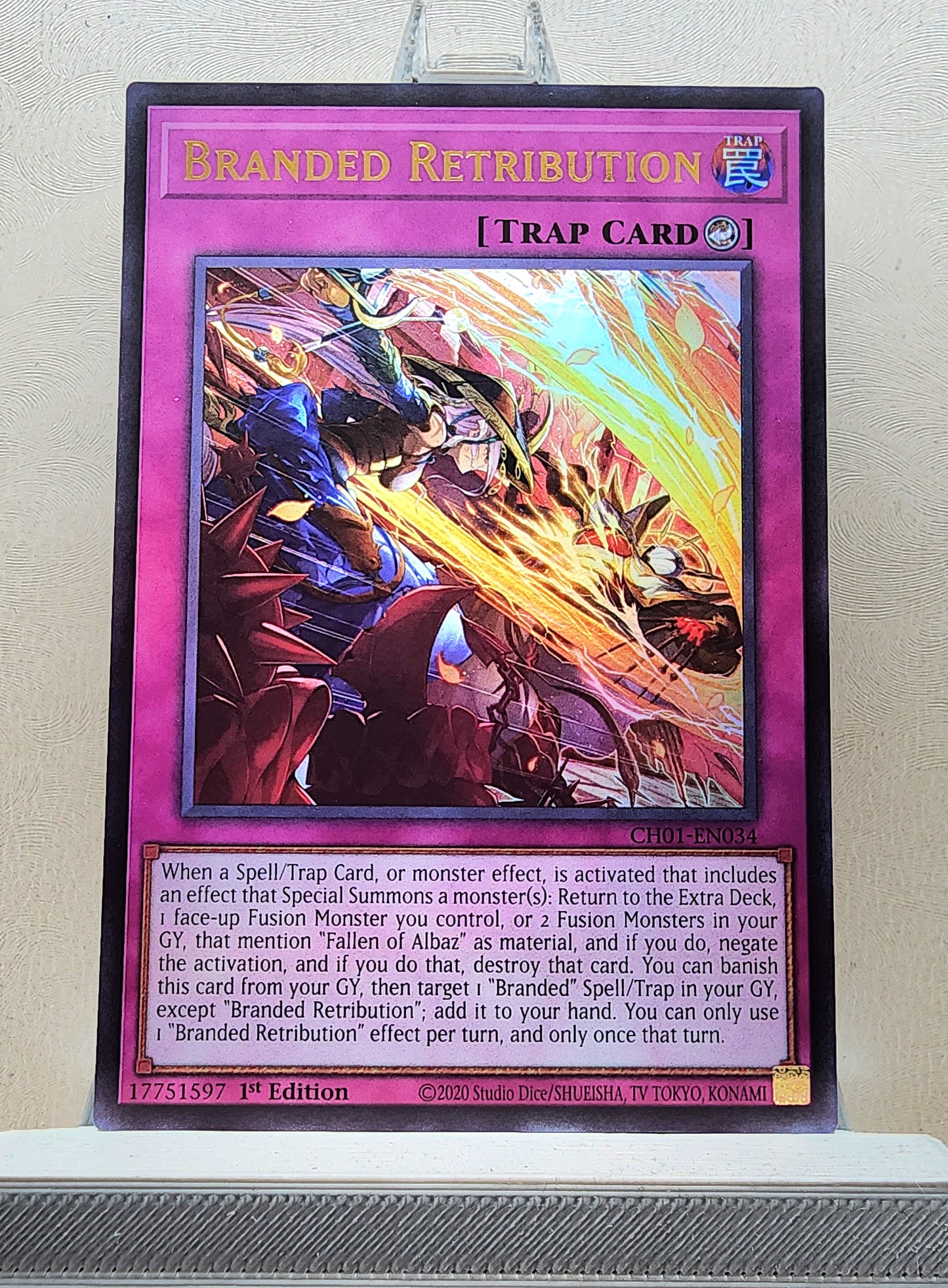 Yugioh! 1x Branded Retribution (CH01 - Ultra Rare) 1st Edition