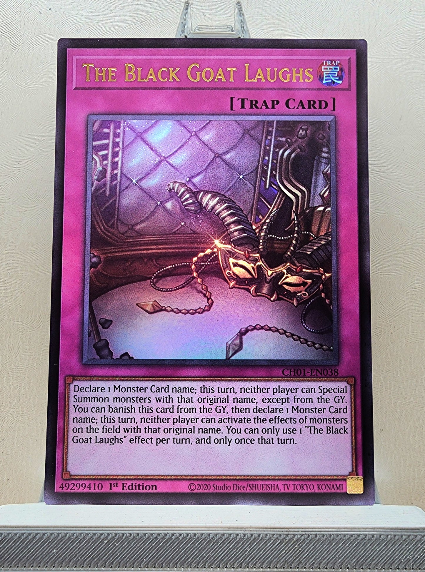 Yugioh! 1x The Black Goat Laughs (CH01 - Ultra Rare) 1st Edition