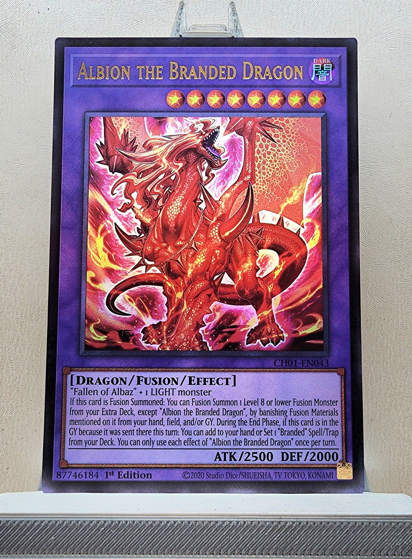 Yugioh! 1x Albion the Branded Dragon (CH01 - Ultra Rare) 1st Edition