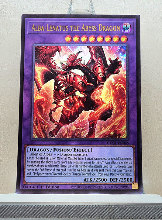 Yugioh! 1x Alba-Lenatus the Abyss Dragon (CH01 - Ultra Rare) 1st Edition