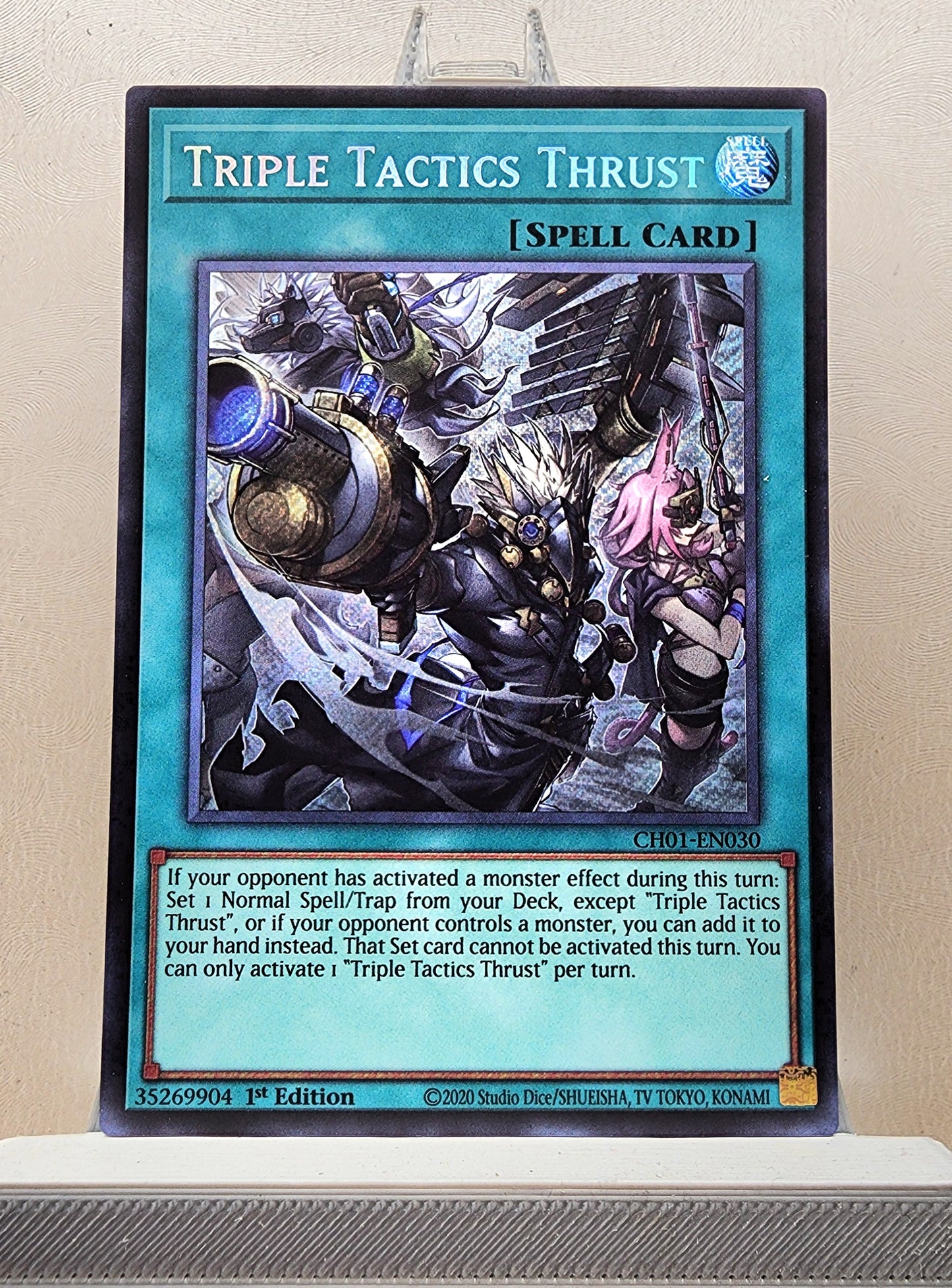 Yugioh! 1x Triple Tactics Thrust (CH01 - Secret Rare) 1st Edition