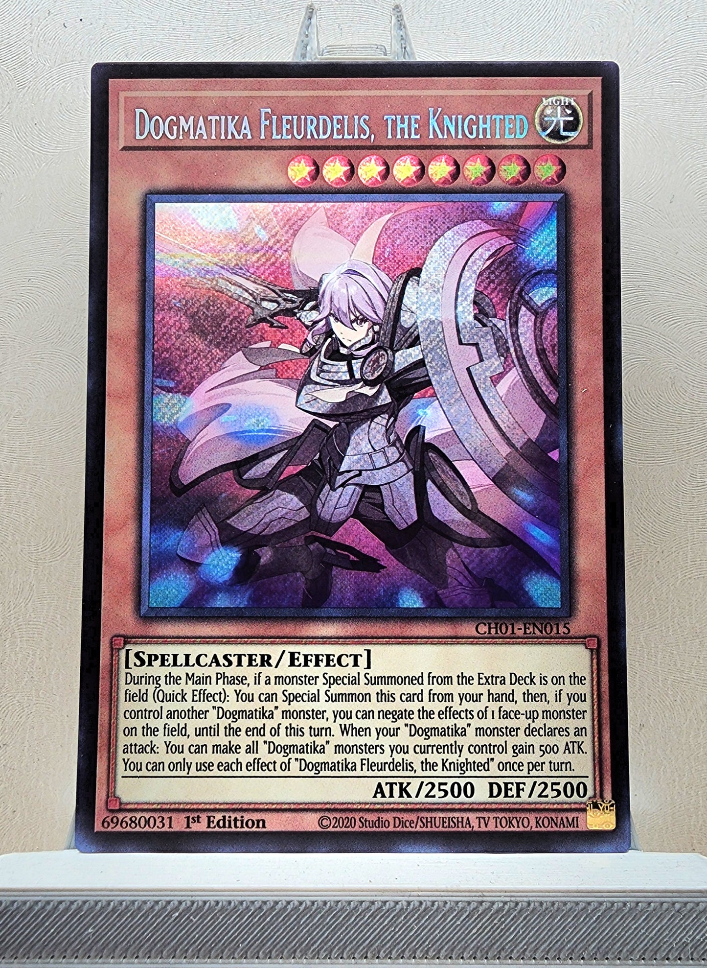 Yugioh! 1x Dogmatika Fleurdelis, the Knighted (CH01 - Secret Rare) 1st Edition