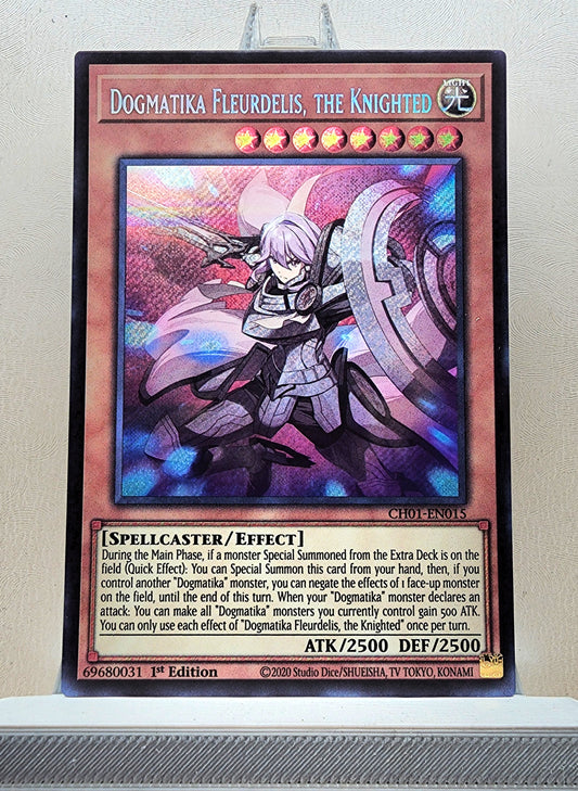 Yugioh! 1x Dogmatika Fleurdelis, the Knighted (CH01 - Secret Rare) 1st Edition