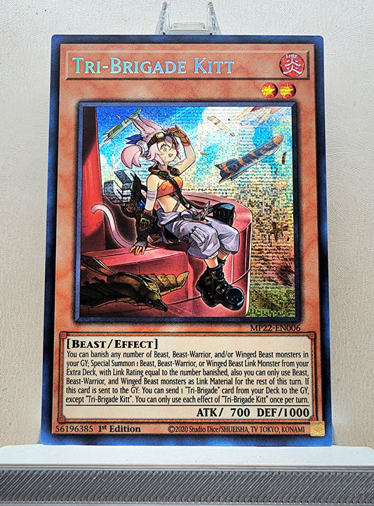 Yugioh! 1x Tri-Brigade Kitt (MP22 - Prismatic Secret Rare) 1st Edition