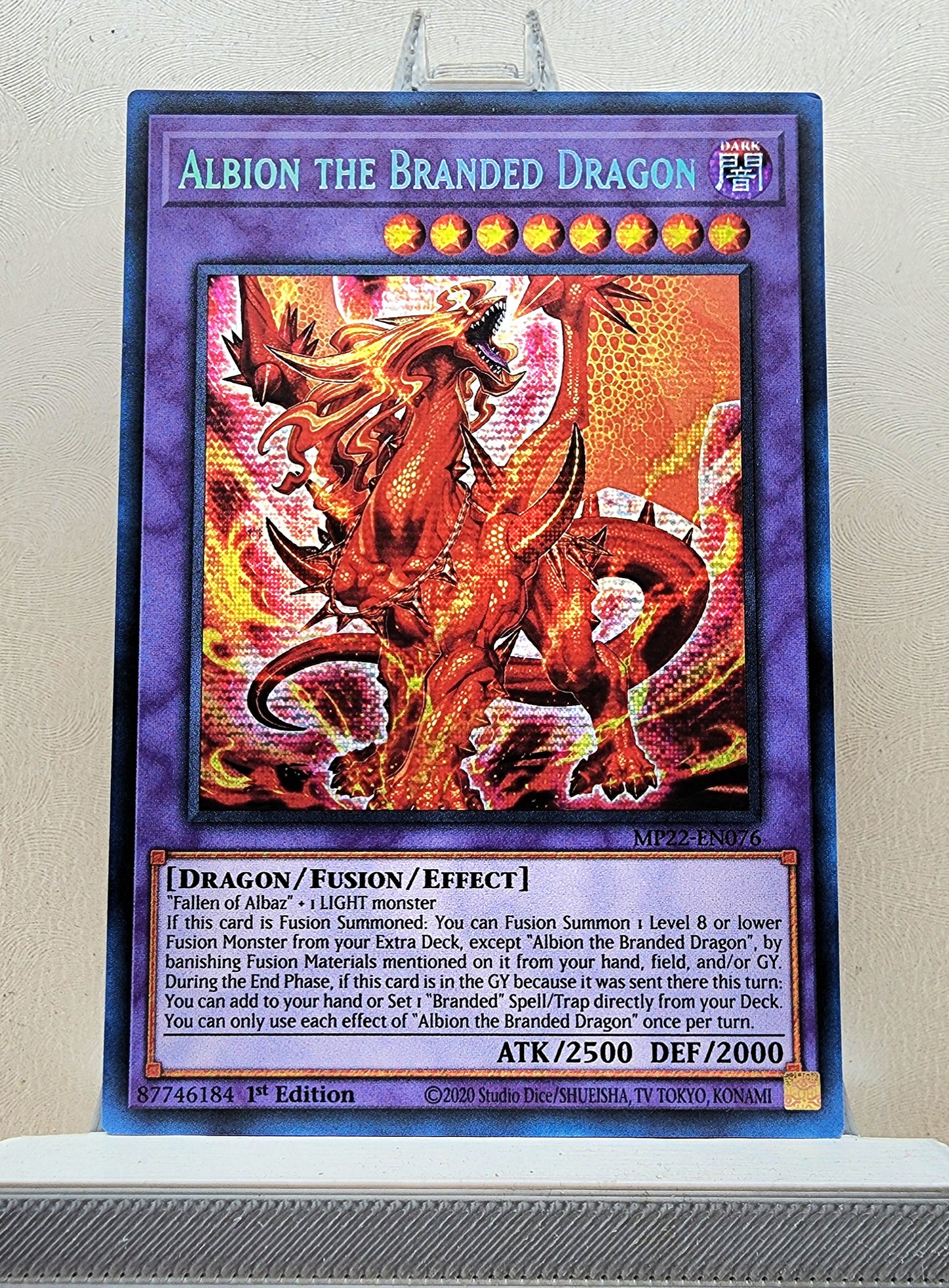 Yugioh! 1x Albion the Branded Dragon (MP22 - Prismatic Secret Rare) 1st Edition