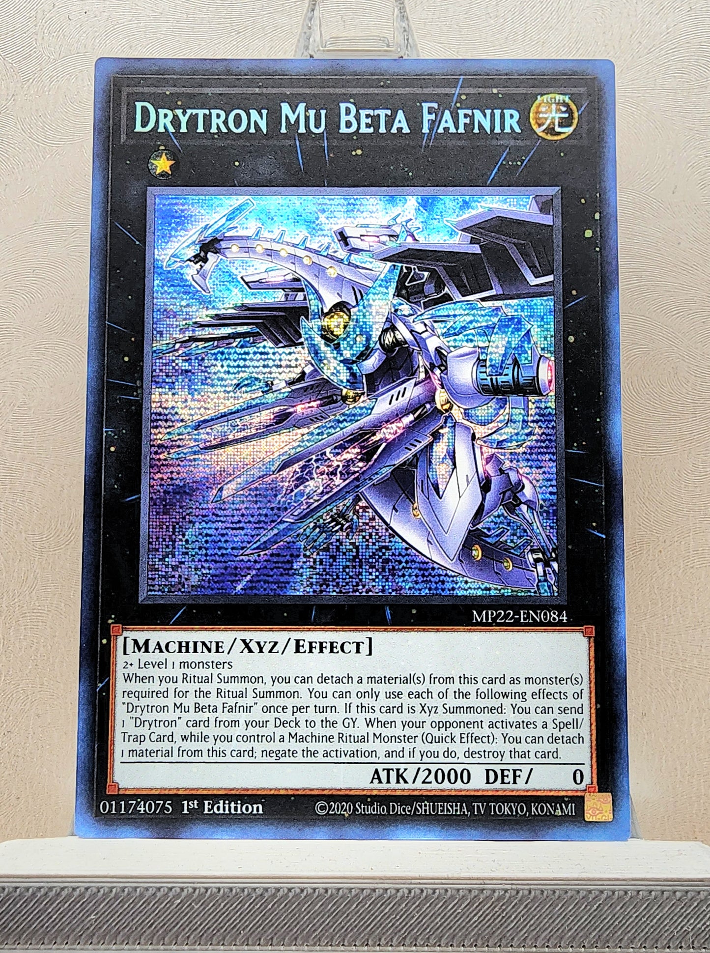 Yugioh! 1x Drytron Mu Beta Fafnir (MP22 - Prismatic Secret Rare) 1st Edition